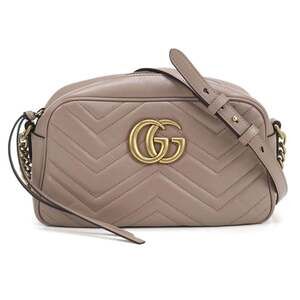 GUCCI Cream GG Marmont Shoulder Bag